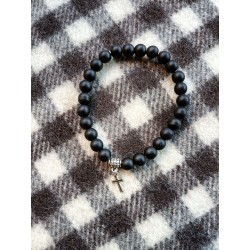 Bracelet noir en perle