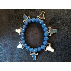 Bracelet bleu pampilles...