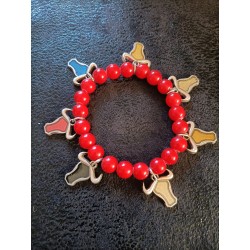 Bracelet en perle rouge...