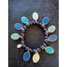 Bracelet en perle avec Pampilles Croix Camargue Bleues