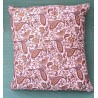 Coussin imprimé Provençal rose pale